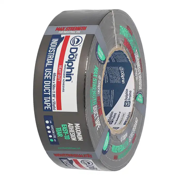 Blue Dolphin Heavy Duty Cloth Tape – Industrial Grade – FM-250 – 48 mm x 50 m – Black