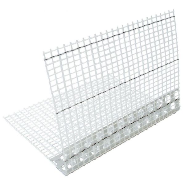 PVC corner bead with mesh 20cm l:2500