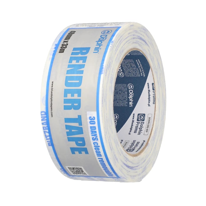 Blue Dolphin Render Tape – White Printed – 30 Days – 48 mm x 50 m