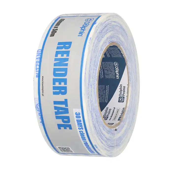 Blue Dolphin Render Tape – White Printed – 30 Days – 30 mm x 33 m